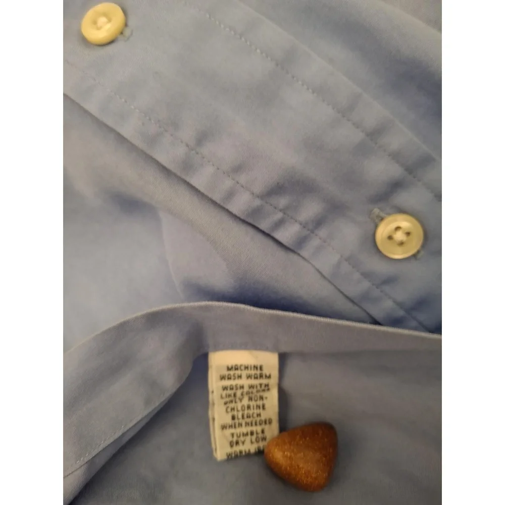 3/$15 Polo Ralph Lauren Sz 17.5 32/33 Blue Regent‎ Fit Long Sleeve Dress Shirt